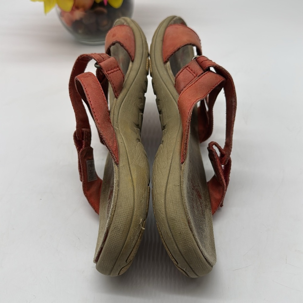 Merrell Wild Poppy Light Red Leather Slip On Sandal Size 9 MR7293A - Picture 4 of 7